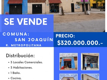 Local Comercial en venta en San Joaquín, San Joaquín - 4 dormitorios, 1 baño