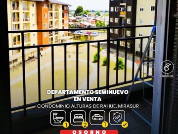 Departamento en venta en Oferta! departamento en mirasur semi nuevo (167922), Osorno - 2 dormitorios, 1 baño