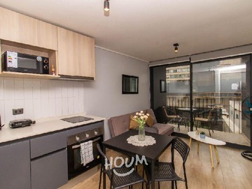 Departamento en arriendo mensual en Toesca, Santiago - 1 dormitorio, 1 baño