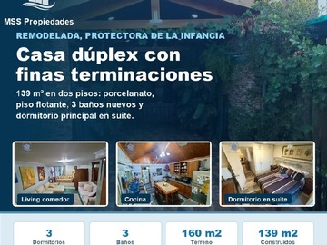 Casa en venta en metro protectora de la infancia, Puente Alto - 3 dormitorios, 3 baños