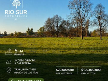 Terreno en venta en Ruta T-835, Río Bueno, Los Ríos 5240000, Chile, Río Bueno