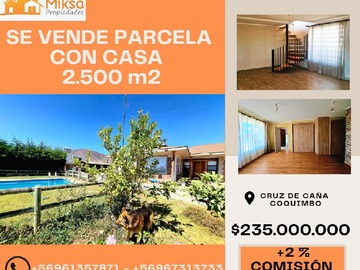 Casa en venta en Cruz de caña, Coquimbo - 3 dormitorios, 2 baños