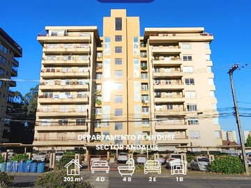 Departamento en venta en Colegio alemán, San Pedro de la Paz - 4 dormitorios, 4 baños