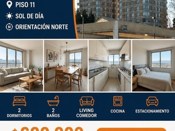 Departamento en arriendo mensual en Thiers, Temuco - 2 dormitorios, 2 baños