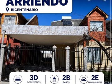 Casa en arriendo mensual en 23 norte #3688, Talca - 3 dormitorios, 2 baños