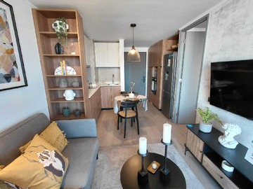 Departamento en arriendo mensual en Excelente Conectividad y Diseño (171336), Ñuñoa - 1 dormitorio, 1 baño