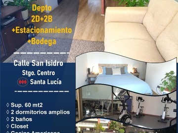 Departamento en venta en San Isidro 151, Santiago - 2 dormitorios, 2 baños