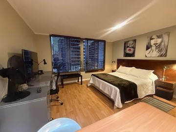 Departamento en arriendo mensual en Santa Isabel 199, Santiago, Santiago - 1 dormitorio, 1 baño