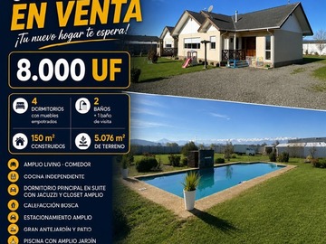 Parcela en venta en Unica y hermosa casa en parcela - santa elena rancagua, Rancagua - 4 dormitorios, 2 baños