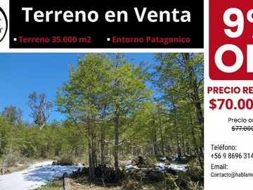 Terreno en venta en Terreno 35.000m² en Villa Ortega, Coyhaique (172846), Coyhaique