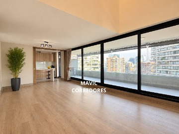 Departamento en arriendo mensual en Hamlet, Las Condes - 3 dormitorios, 3 baños
