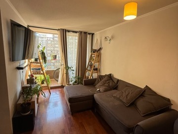 Departamento en arriendo mensual en Cerca metro santa isabel, Santiago - 2 dormitorios, 1 baño