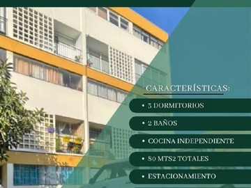 Departamento en arriendo mensual en Arrienda hidalgo propiedades, Viña del Mar - 3 dormitorios, 2 baños