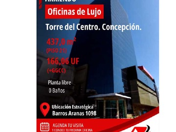 Oficina en arriendo mensual en Arriendo oficina Torre del Centro. Concepción (177828), Concepción