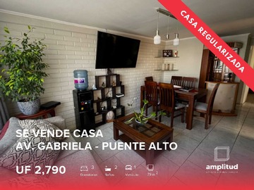 Casa en venta en Casa 3d+2b ampliada (regularizada) pte. Alto (92105), Puente Alto - 3 dormitorios, 2 baños