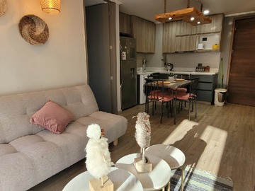 Departamento en arriendo mensual en Condominio Origen, Pucon, Pucón - 2 dormitorios, 2 baños