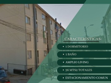 Departamento en arriendo mensual en Arrienda hidalgo propiedades, Quilpué - 1 dormitorio, 1 baño