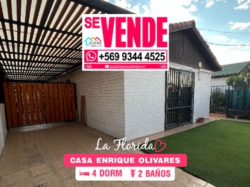 Casa en venta en Oportunidad Casa en Enrique Olivares con Av. la Florida - 4 dormitorios, 2 baños