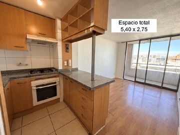 Departamento en venta en MA - Exequiel Fernández 2302, entre Los Espinos y Rodrigo de Araya. Depto 1D 1B bodega 33/36m2, vista Sur, Macul - 1 dormitorio, 1 baño