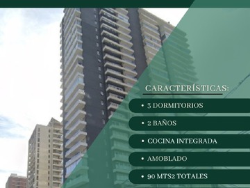 Departamento en arriendo mensual en Arrienda hidalgo propiedades, Viña del Mar - 3 dormitorios, 2 baños