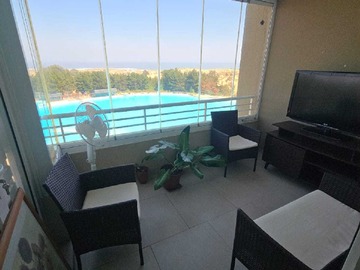 Departamento en venta en Amplio y Amoblado Depto. Condominio Lagunamar (173554), El Tabo - 3 dormitorios, 2 baños