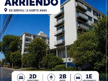 Departamento en venta en 2 norte #945, Talca - 2 dormitorios, 2 baños