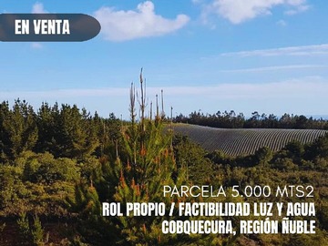 Parcela en venta en Mirador cobquecura, Cobquecura