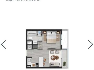 Departamento en venta en Venta Dpto La Cisterna (172602), La Cisterna - 1 dormitorio, 1 baño