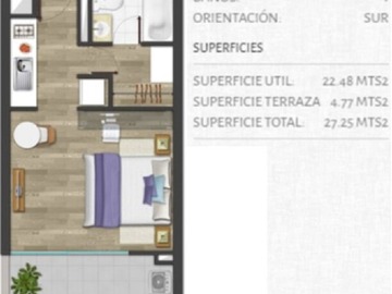Departamento en arriendo mensual en Se Arrienda Departamento 1D 1B 1bo 27m2 Metro Ecuador - 1 dormitorio, 1 baño