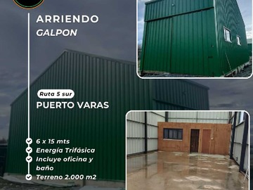 Terreno Industrial en arriendo mensual en Galpon ruta 5 (119570), Puerto Varas