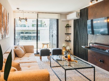 Departamento en arriendo mensual en Moderno Depto Amoblado Estoril Las Condes (172314), Las Condes - 2 dormitorios, 2 baños