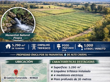 Parcela en venta en camino a esmeralda, Rengo