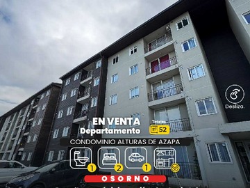 Departamento en venta en Lindo Departamento en Alturas de Azapa (168428), Osorno - 2 dormitorios, 1 baño