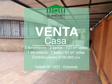 Casa en venta en Excelente conectividad Conchalí (158322), Santiago - 4 dormitorios, 3 baños