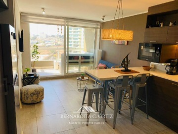 Departamento en arriendo mensual en Arriendo Amoblado Costa 2D 2B 1E vista (155698), Concón - 2 dormitorios, 2 baños