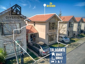 Casa en arriendo mensual en Lucas Pacheco 21, Talagante, Santiago Metropolitan Region 9670000, Chile, Talagante - 3 dormitorios, 3 baños