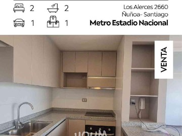 Departamento en venta en Los Alerces, Ñuñoa - 2 dormitorios, 2 baños