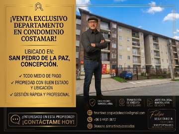 Departamento en venta en Tucapel 50, San Pedro De La Paz, San Pedro de la Paz - 2 dormitorios, 1 baño