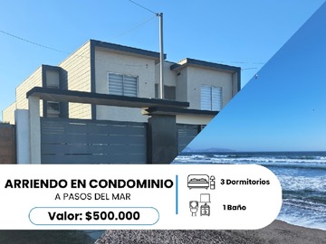 Casa en arriendo mensual en Loteo dunas de san pedro iii, La Serena - 3 dormitorios, 1 baño