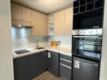 Departamento en arriendo mensual en Santa Isabel 360, Santiago, cerca del metro Santa Isabel, Santiago - 1 dormitorio, 1 baño