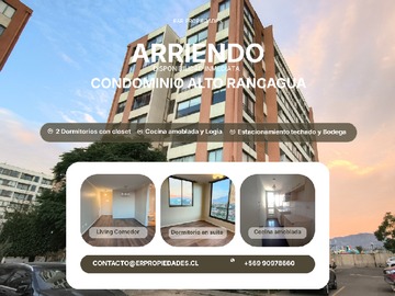 Casa en arriendo mensual en Av. San joaquín, Rancagua - 2 dormitorios, 2 baños