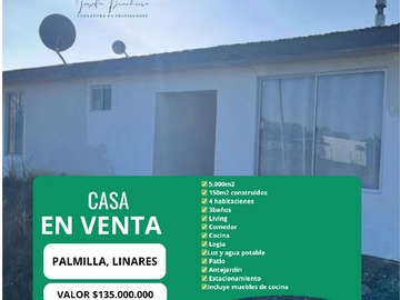 Casa en venta en Palmilla, Linares - 4 dormitorios, 3 baños