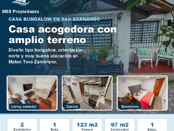 Casa en venta en Casa los Rubies 51, San Bernardo - 2 dormitorios, 1 baño