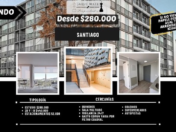 Departamento en arriendo mensual en Metro rondizzoni, Santiago - 1 dormitorio, 1 baño