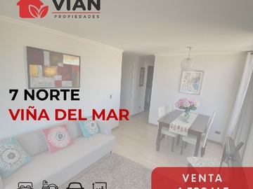 Departamento en venta en 7 Norte, Viña del Mar - 2 dormitorios, 2 baños