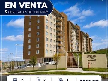 Departamento en venta en Edificio Altos del Country, Talca - 2 dormitorios, 2 baños