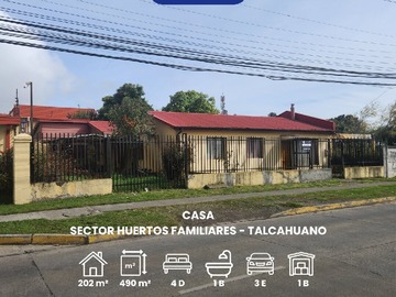 Casa en venta en Jaime repullo, Talcahuano - 4 dormitorios, 1 baño