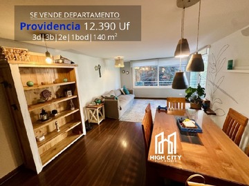 Departamento en venta en Holanda con pocuro, Providencia - 3 dormitorios, 3 baños