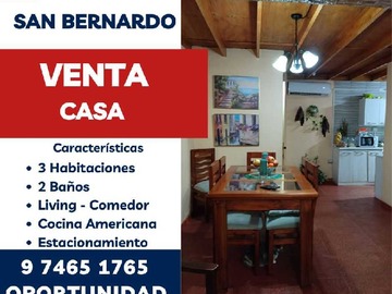 Casa en venta en Tu Nuevo Hogar en San Bernardo (171452), San Bernardo - 3 dormitorios, 2 baños