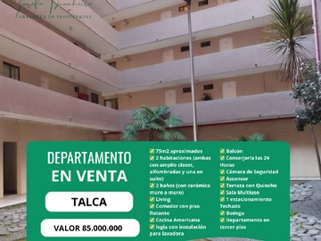 Departamento en venta en Talca, Talca - 2 dormitorios, 2 baños